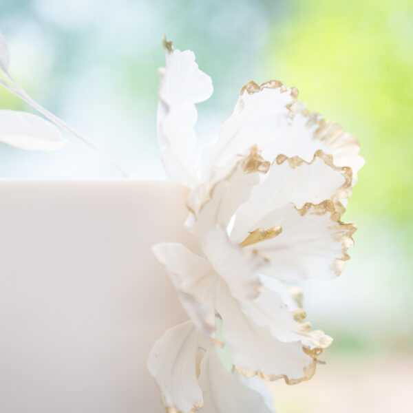 Fantasy Sugar Flower with Gold Tips
